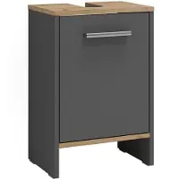 Vicco Karli Wastafelonderkast – 38.2 x 57 cm met de deur Antraciet/gouden eik
