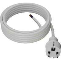 AWTOOLS - Voedingskabel - 3m - 2x1,0mm² - Wit