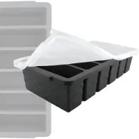 Decor Food Cubes – Siliconen Diepvriesbakjes met Deksel – 6x 120 ml – Donkergrijs – Verstevigde Rand – Meal Prep & Vriezer