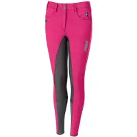 Pikeur Rijbroek Kalotta Batch Grip Kids Magenta/Steel Grey - 164