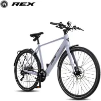 REX Carbon City Elektrische Fiets - 28 inch elektrische fiets unisex- stadsfiets - Achtermotor 250W - SHIMANO 11 Versnellingen - voor dames en heren