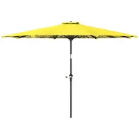 Merax Tuinparasol Ø300 cm met Zwengel - Kantelbaar 2 Richtingen - 8-hoekige Balkonparasol - Geel - Aluminium Mast - Ventilatiedak