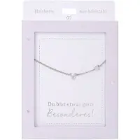 Depesche ketting zilver met letter V en hartje - sieraden cadeau.