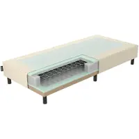 Mörgenn Ideal Boxspring - Losse Box - Luxe Bonellvering - Hotelkwaliteit - Teddy Beige - 100x220 cm - 30cm hoog