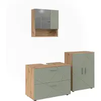 Vicco Badkamermeubelset Irma, Saliegroen, 3-delig