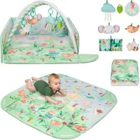 Lionelo Inga Multicolor – Multifunctionele Speelmat met Bogen – Speelkleed & Speelhek – 7 Sensorische Speeltjes – Baby Ontwikkeling & Motoriek
