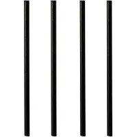 Papstar - Rietje 250mm papier zwart | Seal a 100 stuk | 12 stuks