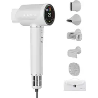 AENO Haardroger Hd5 Wit 1500w Spraakbesturing IONisator Touch Lcd Infrarood Afstandsbescherming Ai Besturing Föhn Wit