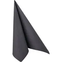 Papstar Servetten Royal Collection, 5 x 50 stuks, 1/4 vouw, stoflook, 400 x 400 mm, papier, zwart