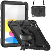 Just in Case Apple iPad (2025/2022) Rotating Back Cover Noir