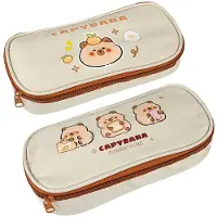 Centrum etui Capybara beige - schattige pennenetui polyester.