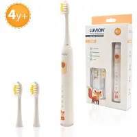 Luvion 500S Beige – Sonische Elektrische Kinder Tandenborstel – 5 Poetsstanden – USB-C Oplaadbaar – Met Timer & Batterij-indicator