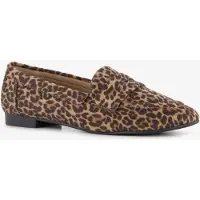 Nova dames loafers met panterprint bruin maat 41