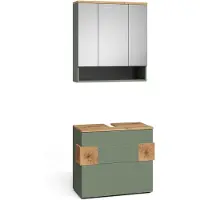 Vicco Badkamermeubelset Eden, Groen, 2-delig
