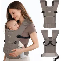 Lionelo Mabel – Ergonomische Draagzak voor Baby’s 4–15 kg – Ademend & Licht – M-houding Ondersteuning – Kruissysteem & 2 Draagposities