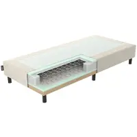 Mörgenn Ideal Boxspring - Losse Box - Luxe Bonellvering - Hotelkwaliteit - Beige - 60x200 cm - 20cm hoog