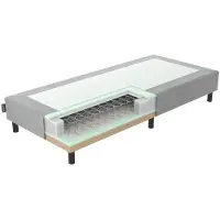 Mörgenn Ideal Boxspring - Losse Box - Luxe Bonellvering - Hotelkwaliteit - Lichtgrijs - 80x220 cm - 30cm hoog