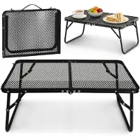 Sarcia.eu Opvouwbare kampeertafel, draagbare kampeertafel, zwart, compact 60x40x26,5cm