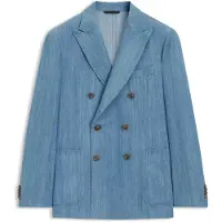 BOSS Blazer met peak-revers van Italiaanse katoen