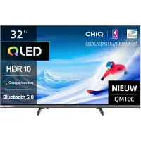 Chiq L32QM10E 32 inch QLED smart Google TV | randloos metalen ontwerp, 90% DCI-P3-kleurweergave, HDR10, Dolby Audio | ideaal voor slaapkamers en kleine ruimtes