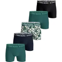 Björn Borg Cotton Stretch Boxers 5-pack Zwart | Maat: 158-164