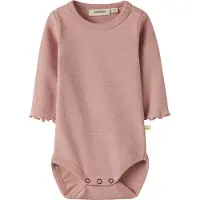 Lil´ Atelier Lil' Atelier Romper l/s - NbfDimia - Misty Rose - - 56 - Rompers Lange Mouw