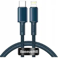 Baseus High Density Braided Usb-C Naar Lightning-Kabel, 20W, 5A, Pd, 1M (Blauw)