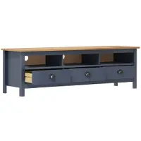 Syfax Tv-meubel Hill 158x40x47 cm massief grenenhout grijs