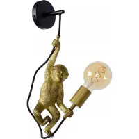 Lucide Wandlamp Extravaganza Chimp Zwart Goud E27