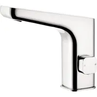 Deante Sensorbedienbare Wastafelmengkraan, contactloos, chroom, met temperatuurregeling, sensorbediend, messing, milieuvriendelijk, hoogte 141 mm, bereik 112 mm
