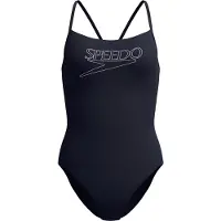 Speedo - Women's Endurance+ Logo Thin Strap One Piece - Badpak 40, blauw