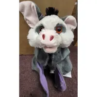 Trudi - Puppets Handpop Vleermuis 26 cm - Handgemaakt in Italie - Zacht pluche - Knuffeldier voor jongens en meisjes - Grijs Paars - 15x26x15 cm maat S