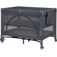Lionelo Laura - Compact 3 in 1 Campingbedje, Box & Babybed - Lichtgewicht - 2 Hoogtes - Wielen met Rem - Gaas Zijpanelen & Peuter Ingang - Inclusief Draagtas & Opbergzak - Reisbedje