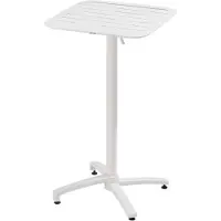 Oviala - 60x60 cm hoge witte aluminium kanteltafel - Almada