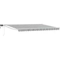 vidaXL Handbediende luifel met LED's Antraciet en Wit 5 x 3 m