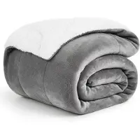 Travelhawk Fleece Deken - 150x200 cm - Luxe Dubbellaagse - Grijs