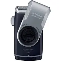 Braun MobileShave M-90, Blauw, Zilver, Draadloos, 60 minuten