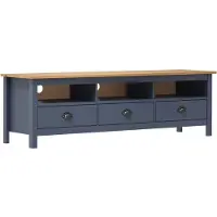 vidaXL Tv-meubel Hill 158x40x47 cm massief grenenhout grijs