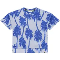 Stains & Stories T-shirt lichtblauw Jongens Sweat Ronde hals All over print - maat 116