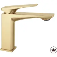 REA Prime - Wastafelkraan - Geborsteld Goud - Low Premium - 11X4,2X15Cm