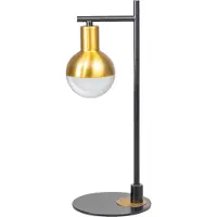 Eth Drop tafellamp 1xGU10 zwart/mat messing