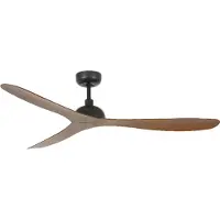 Faro Plafondventilator Gotland, DC, zwart/hout donker Gotland, hout donker, Woon-/ Eetkamer, Kunststof, Modern