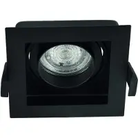 Masterlight Inbouwspot Sandy zwart structuur Ø100x100x35mm