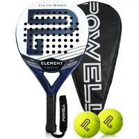 Powell Padel Racket Rond - Carbon & Fiberglass - Control Edition - Inclusief Hoes