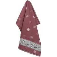 Bunzlau Castle Forest Animals theedoek 65x65 Burgundy