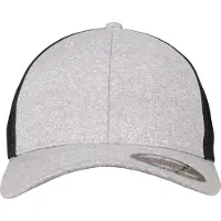 Flexfit Pet grijs gemêleerd / zwart