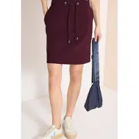 Cecil Dames Knielange rok met streepdetail - Rood - XXL
