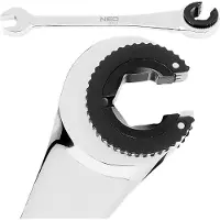 Neo Tools 09-255 - Steekringsleutel met Ratchet - 8 mm - 72 Tanden - CrV Staal
