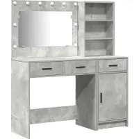 vidaXL Make-up tafel, 2 stuks, grijs, 78,5 x 41 x 135 cm, houtvezel