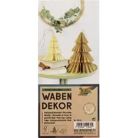 Folia Honingraatdecoratie hygge kerstbomen, set van 2, maten klein/middel.